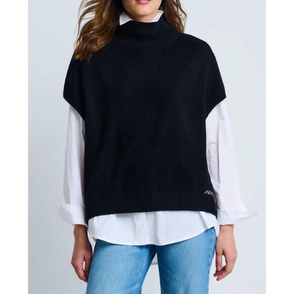 NEW LISA TODD with a twist sweater in onyx